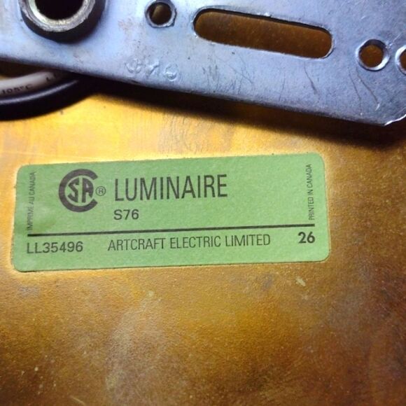 Artcraft Electric Luminaire Art Deco Style Solid Brass Slip Shade Sconce Lights - Picture 6 of 11